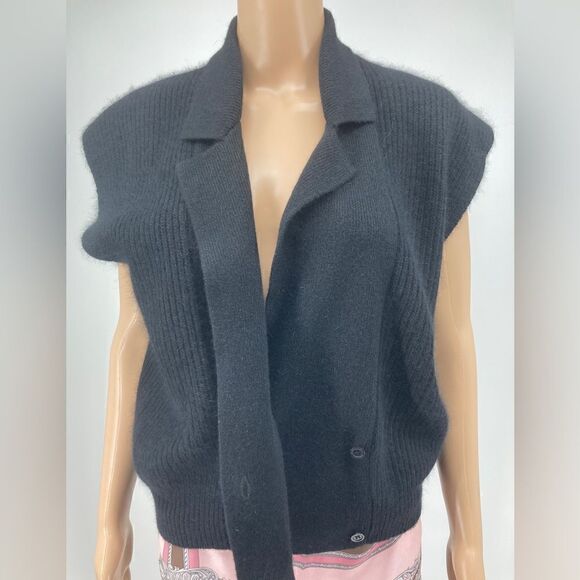 Pamela Roberts Sweater Knit Vest Blend Lambswool/Angora Rabbit Hair Size M - Picture 9 of 11